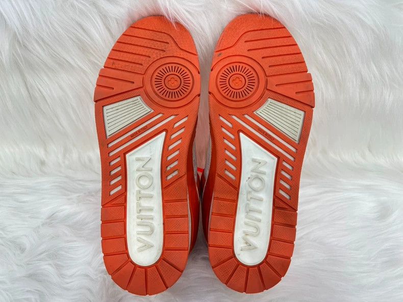 Louis Vuitton Louis Vuitton Trainer White Orange Sneakers - dmc Size US 8.5 / EU 41-42 - 4 Thumbnail