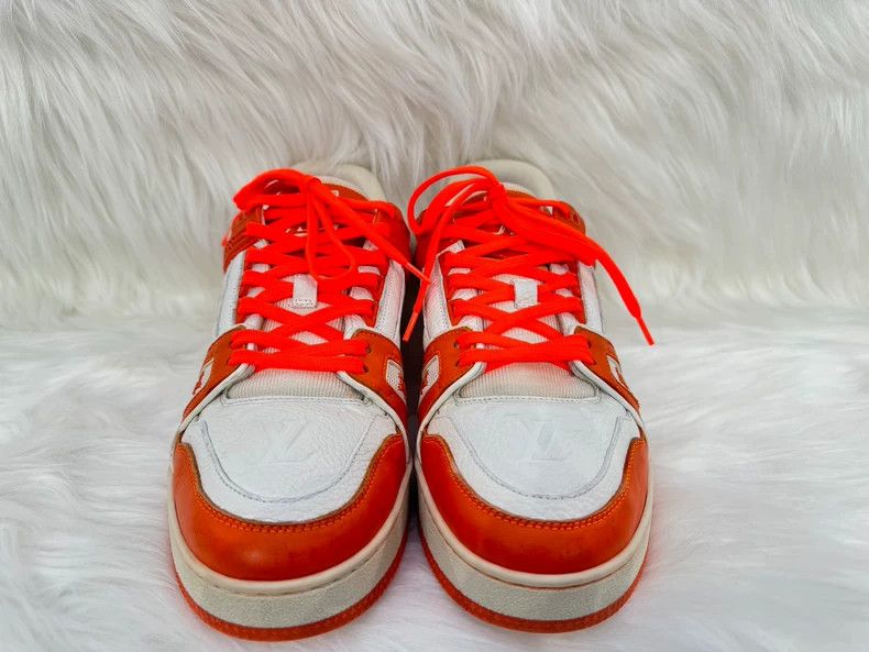 Louis Vuitton Louis Vuitton Trainer White Orange Sneakers - dmc Size US 8.5 / EU 41-42 - 2 Thumbnail