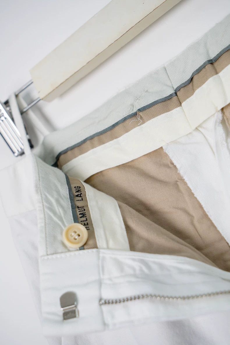 Helmut Lang Helmut Lang White Side Zip Decorative Trousers - dmc Size US 38 / EU 54 - 2 Thumbnail