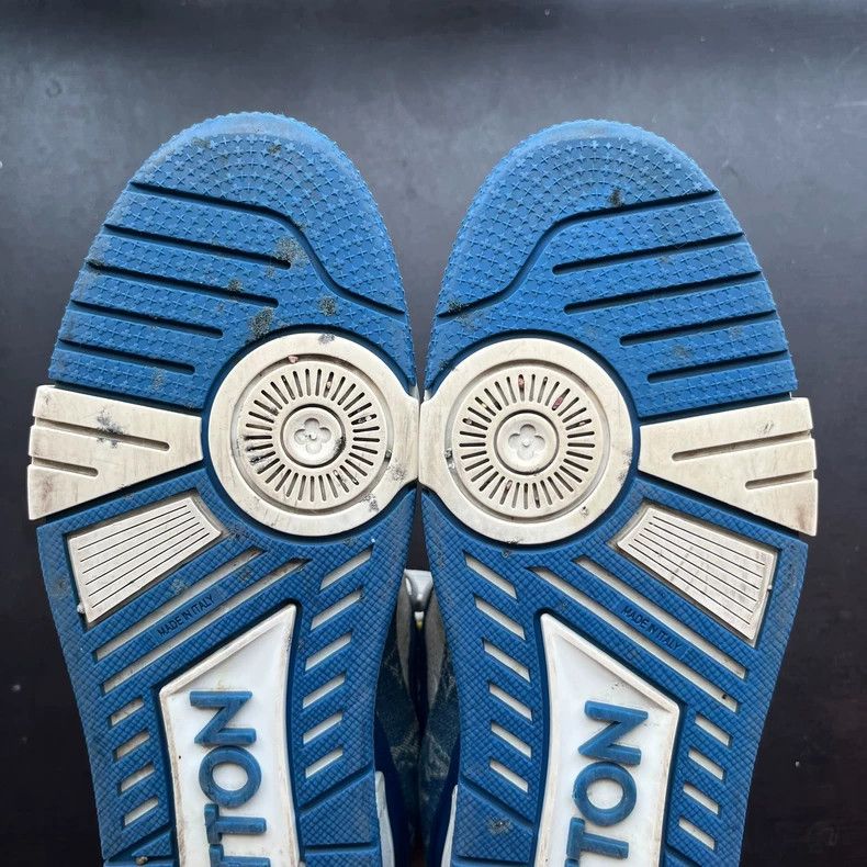 Louis Vuitton Louis Vuitton Trainer Sneakers Blue White - dmc Size US 9.5 / EU 42-43 - 7 Thumbnail