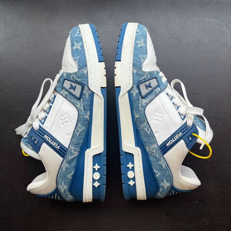 Louis Vuitton Louis Vuitton Trainer Sneakers Blue White - dmc Size US 9.5 / EU 42-43 - 5 Thumbnail
