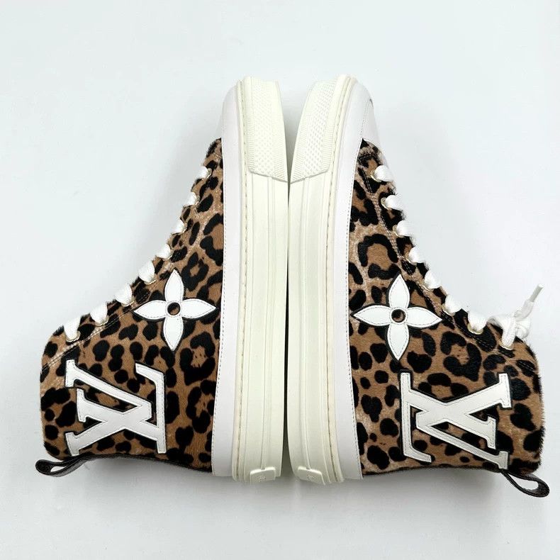 Louis Vuitton Louis Vuitton Leopard Print High-Top Sneakers - dmc Size US 5 / EU 37 - 7 Thumbnail