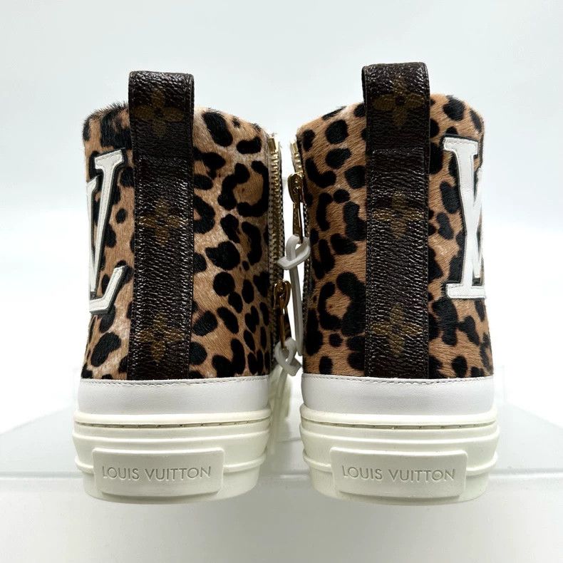 Louis Vuitton Louis Vuitton Leopard Print High-Top Sneakers - dmc Size US 5 / EU 37 - 4 Thumbnail