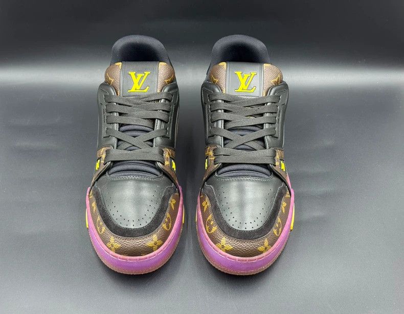 Louis Vuitton Louis Vuitton Trainer Purple Gold Sneakers - dmc Size US 8.5 / EU 41-42 - 2 Thumbnail