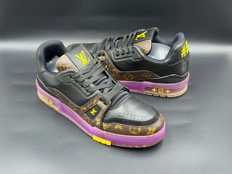 Louis Vuitton Louis Vuitton Trainer Purple Gold Sneakers - dmc Size US 8.5 / EU 41-42 - 8 Thumbnail