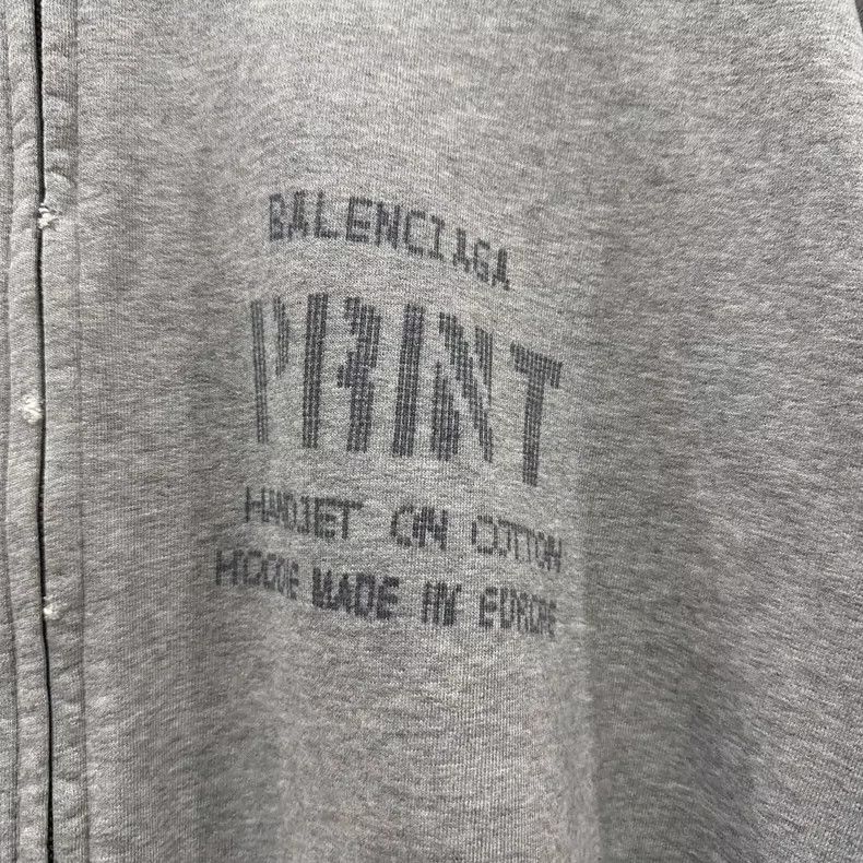 Balenciaga Balenciaga Print Distressed Zip Hoodie - dmc Size US M / EU 48-50 / 2 - 4 Thumbnail
