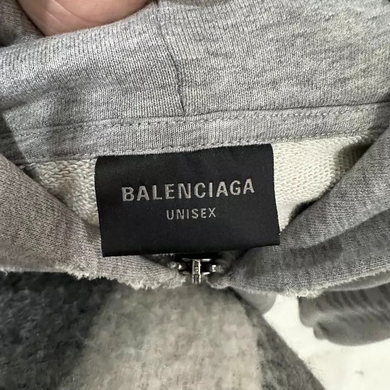 Balenciaga Balenciaga Print Distressed Zip Hoodie - dmc Size US M / EU 48-50 / 2 - 5 Thumbnail