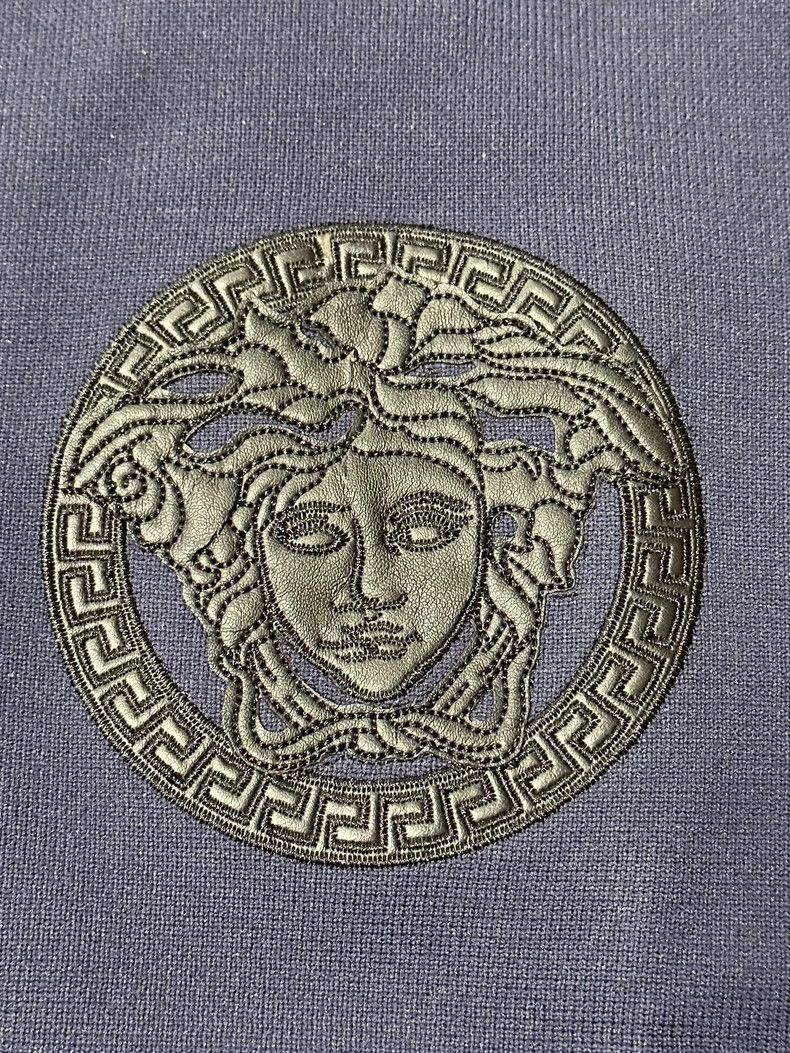 Versace VERSACE Men's Blue Bomber Jacket - dmc Size US XL / EU 56 / 4 - 2 Thumbnail
