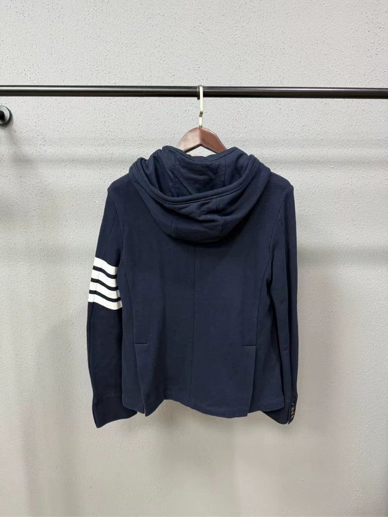Thom Browne Thom Browne Navy Blue Hoodie - dmc Size US M / EU 48-50 / 2 - 2 Thumbnail