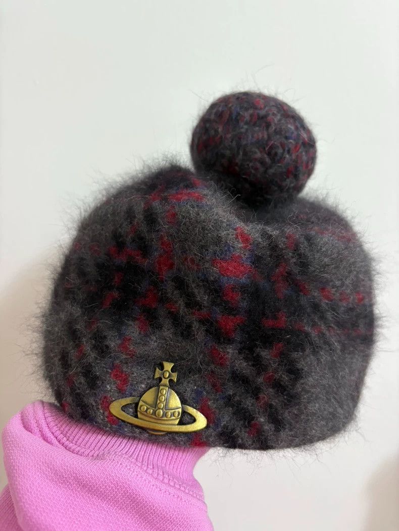 Vivienne Westwood Vivienne Westwood Checked Beret Hat - dmc Size ONE SIZE - 2 Thumbnail
