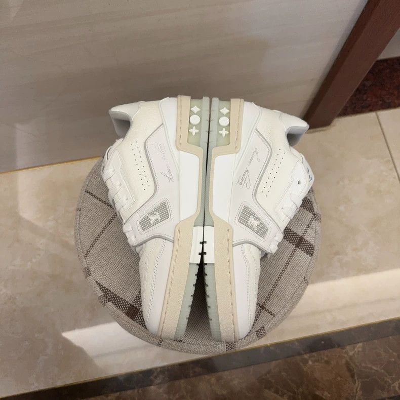 Louis Vuitton Louis Vuitton Trainer White Low-Top Sneakers - dmc Size US 6.5 / EU 39-40 - 7 Thumbnail