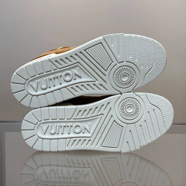 Louis Vuitton LV Trainer White Brown Suede Sneakers - dmc Size US 6 / EU 39 - 8 Thumbnail