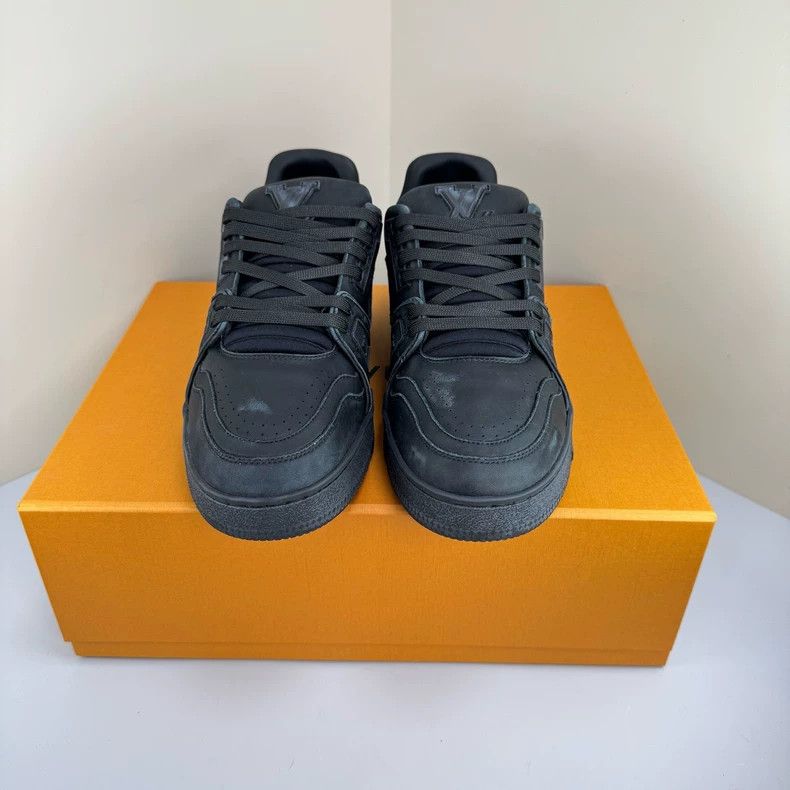 Louis Vuitton Louis Vuitton Trainer Distressed Black Sneakers - dmc Size US 7 / EU 40 - 2 Thumbnail