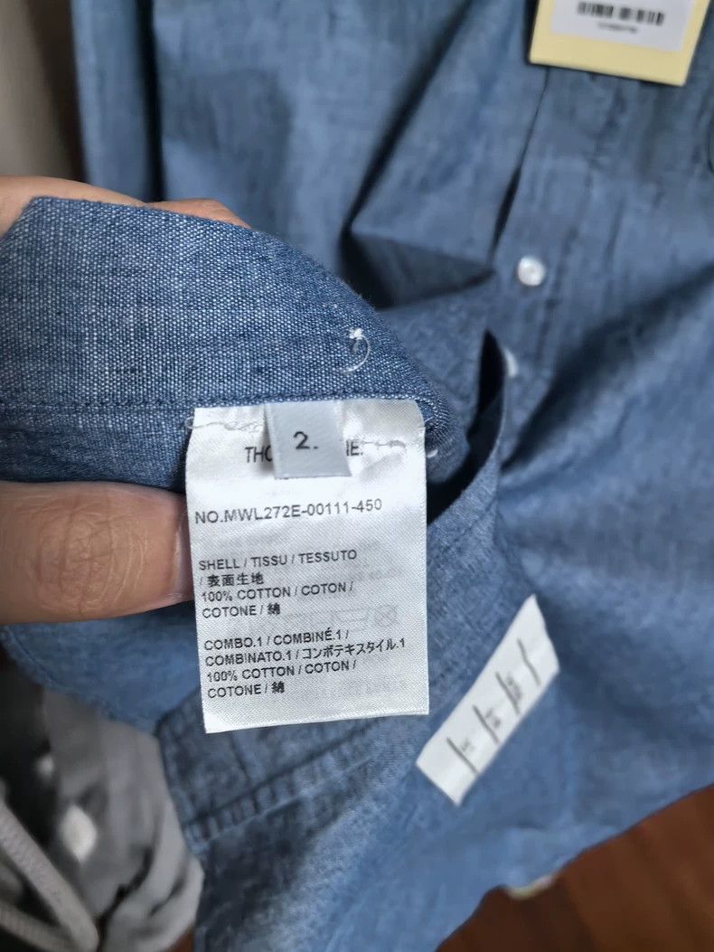 Thom Browne Thom Browne Men's Denim Button-Up Shirt - dmc Size US M / EU 48-50 / 2 - 5 Thumbnail