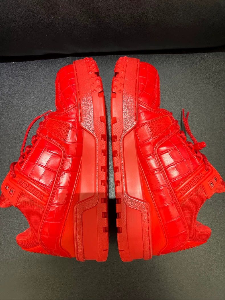 Louis Vuitton Louis Vuitton Red Trainer Sneakers - dmc Size US 7.5 / EU 40-41 - 3 Thumbnail