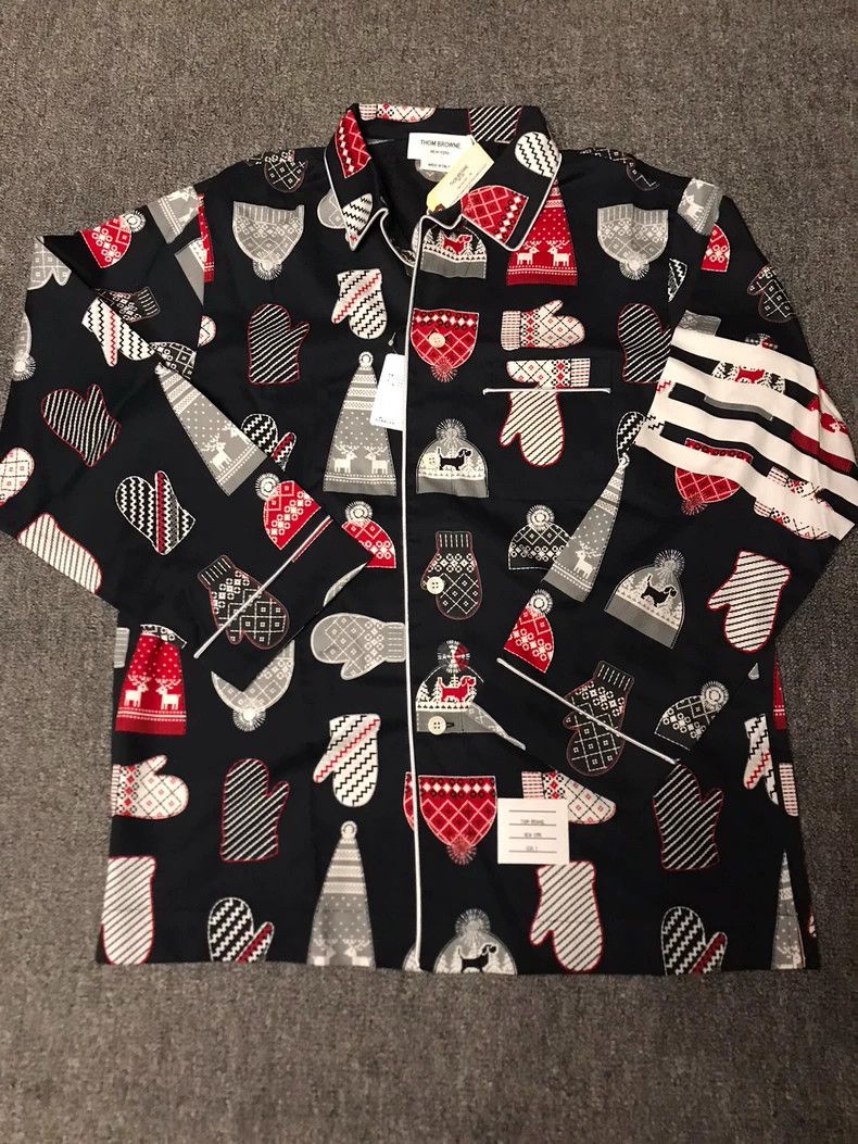 Thom Browne Thom Browne Christmas Print Shirt - dmc Size US M / EU 48-50 / 2 - 2 Thumbnail
