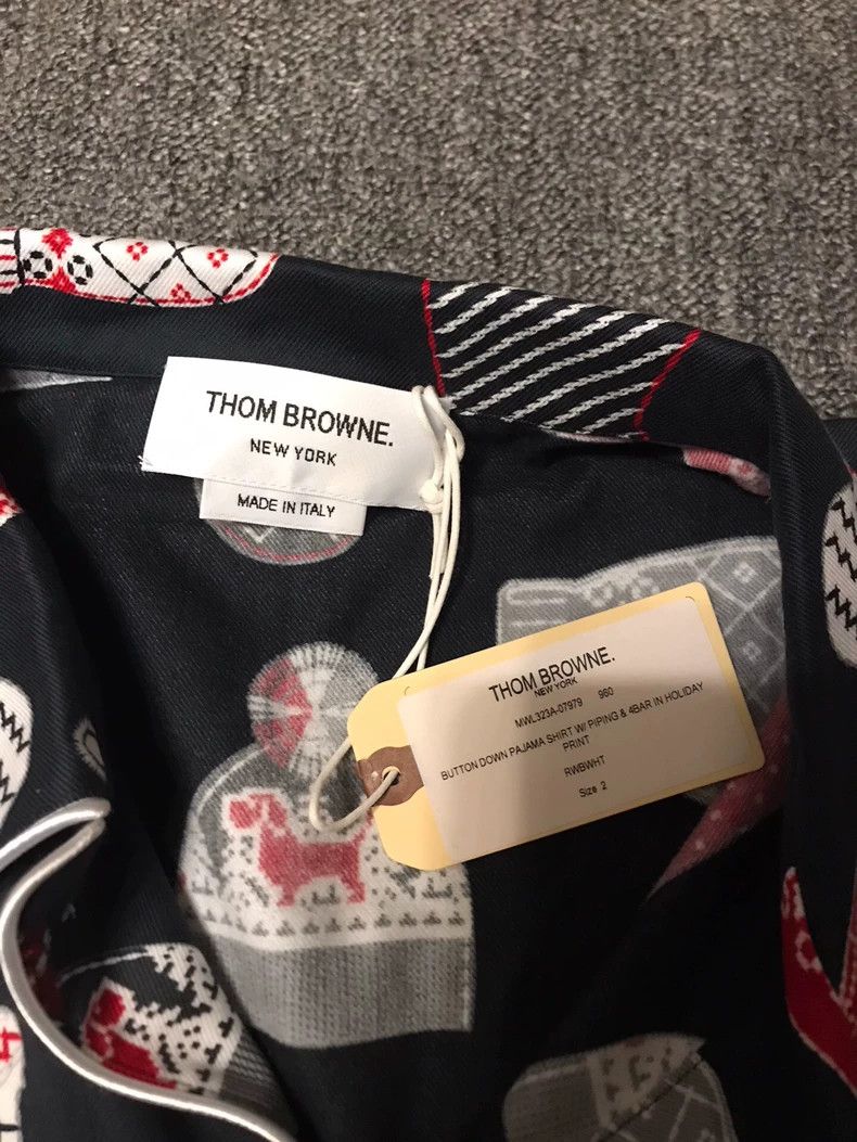 Thom Browne Thom Browne Christmas Print Shirt - dmc Size US M / EU 48-50 / 2 - 3 Thumbnail