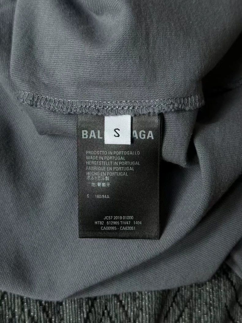 Balenciaga Balenciaga Gray Blue Portrait Short Sleeve Tee - dmc Size US S / EU 44-46 / 1 - 4 Thumbnail