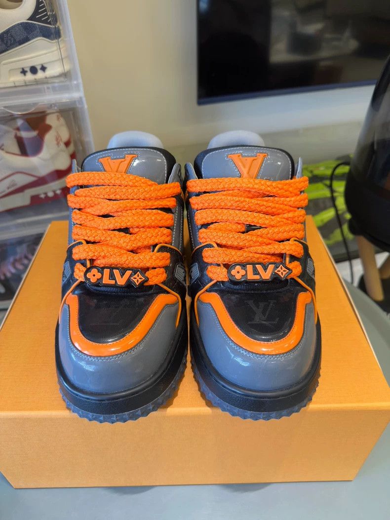 Louis Vuitton Louis Vuitton Trainer Black Orange Sneakers - dmc Size US 8.5 / EU 41-42 - 2 Thumbnail