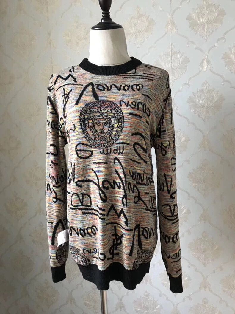Versace Versace Men's Wool Graphic Sweater - dmc Size US M / EU 48-50 / 2 - 3 Thumbnail