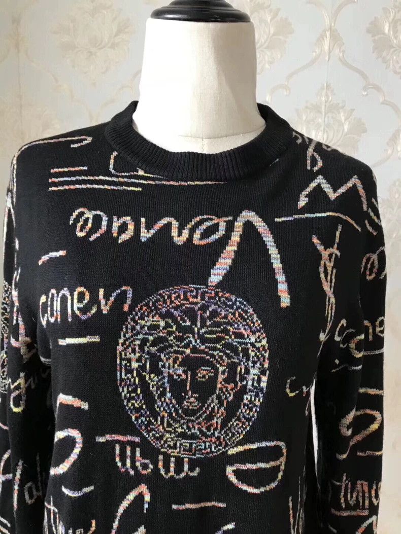 Versace Versace Men's Wool Graphic Sweater - dmc Size US M / EU 48-50 / 2 - 4 Thumbnail