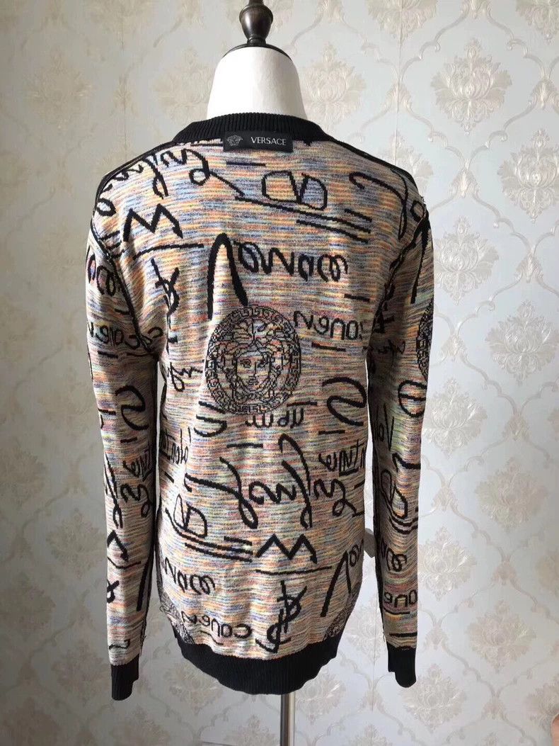 Versace Versace Men's Wool Graphic Sweater - dmc Size US M / EU 48-50 / 2 - 2 Thumbnail