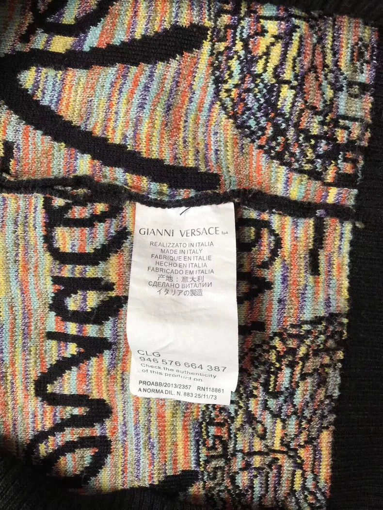 Versace Versace Men's Wool Graphic Sweater - dmc Size US M / EU 48-50 / 2 - 7 Thumbnail