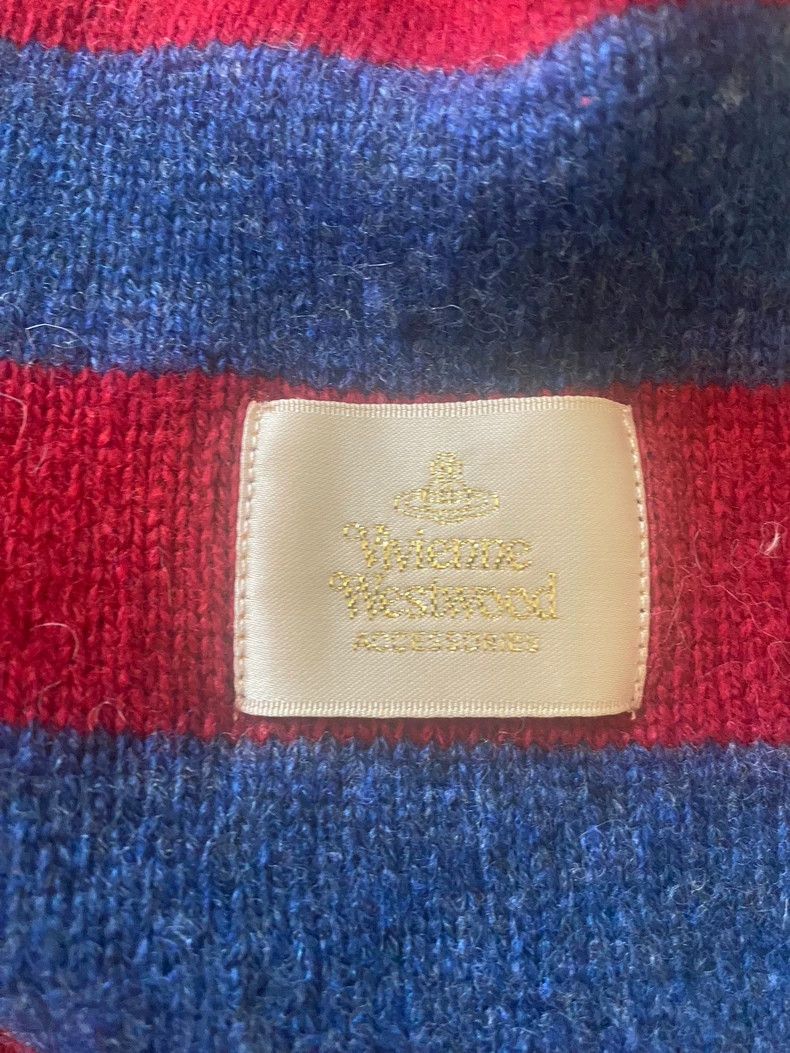 Vivienne Westwood Vivienne Westwood Red Blue Pom Pom Scarf - dmc Size ONE SIZE - 2 Thumbnail