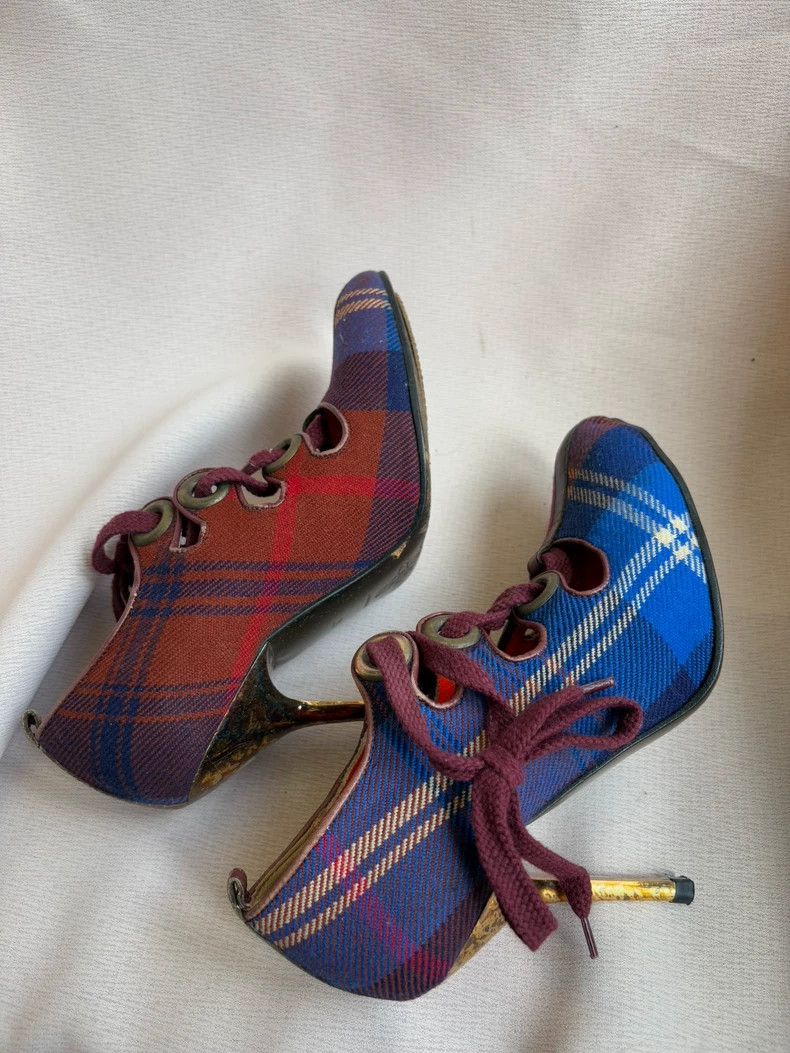 Vivienne Westwood Vivienne Westwood Blue Plaid Heels - dmc Size US 5 / EU 37 - 6 Thumbnail