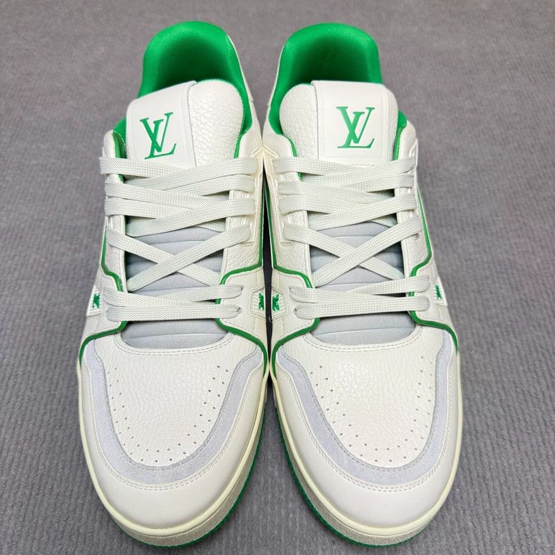 Louis Vuitton Louis Vuitton LV Trainer White Green - dmc Size US 10.5 / EU 43-44 - 2 Thumbnail