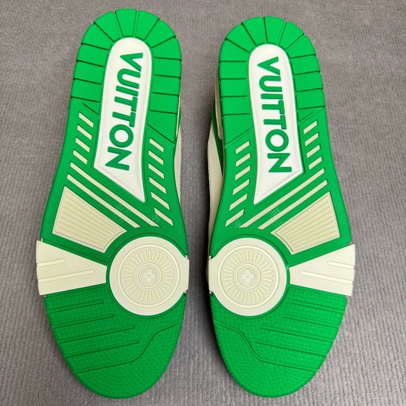 Louis Vuitton Louis Vuitton LV Trainer White Green - dmc Size US 10.5 / EU 43-44 - 6 Thumbnail