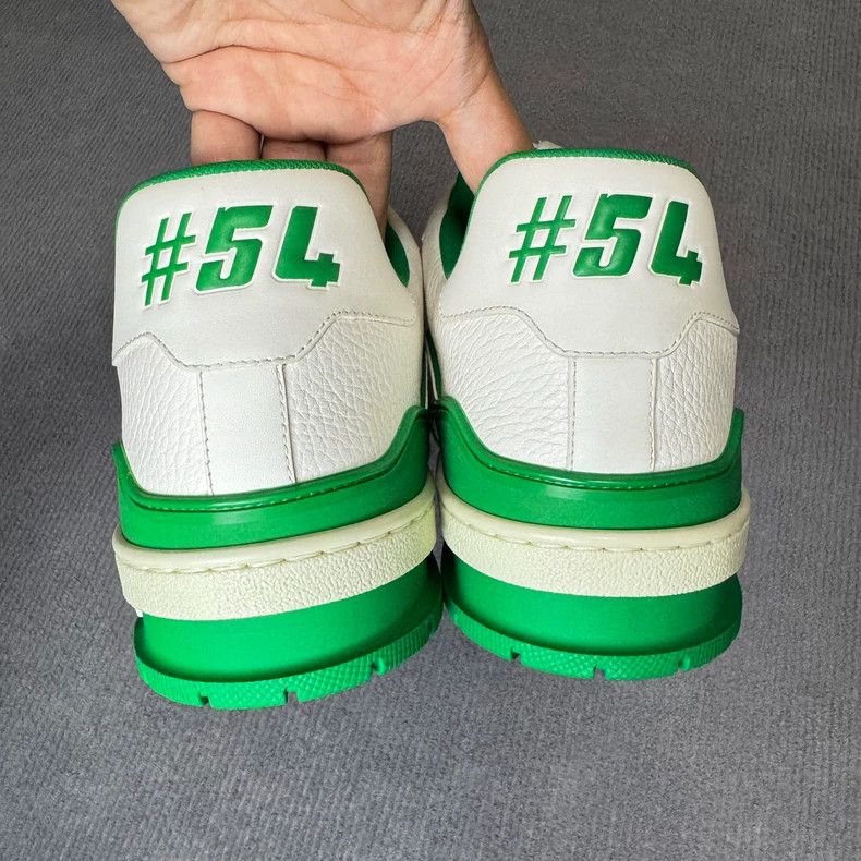 Louis Vuitton Louis Vuitton LV Trainer White Green - dmc Size US 10.5 / EU 43-44 - 3 Thumbnail