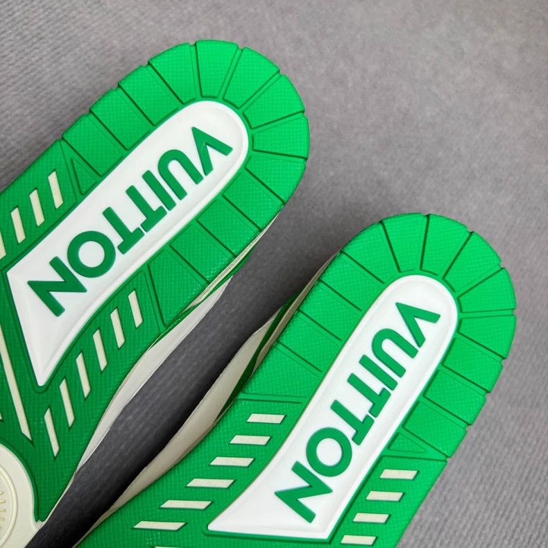 Louis Vuitton Louis Vuitton LV Trainer White Green - dmc Size US 10.5 / EU 43-44 - 8 Thumbnail