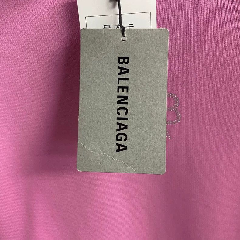 Balenciaga Balenciaga Pink Logo Diamond Hoodie - dmc Size US M / EU 48-50 / 2 - 7 Thumbnail