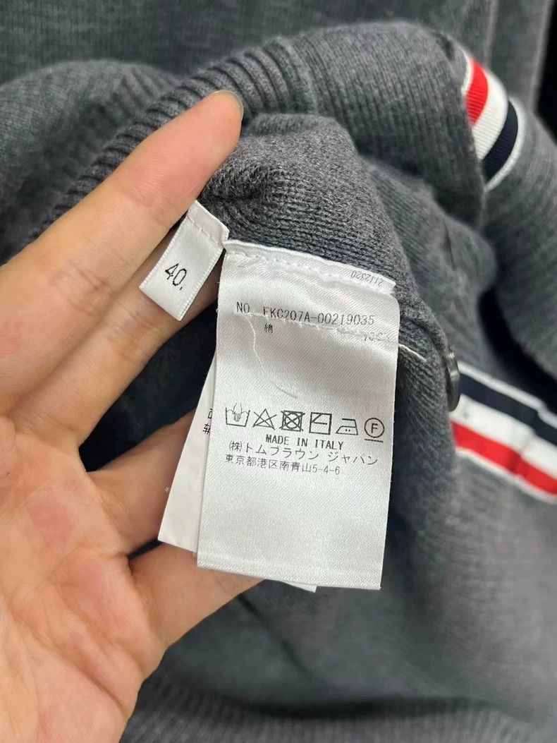 Thom Browne Thom Browne Gray Striped Cardigan - dmc Size US M / EU 48-50 / 2 - 3 Thumbnail