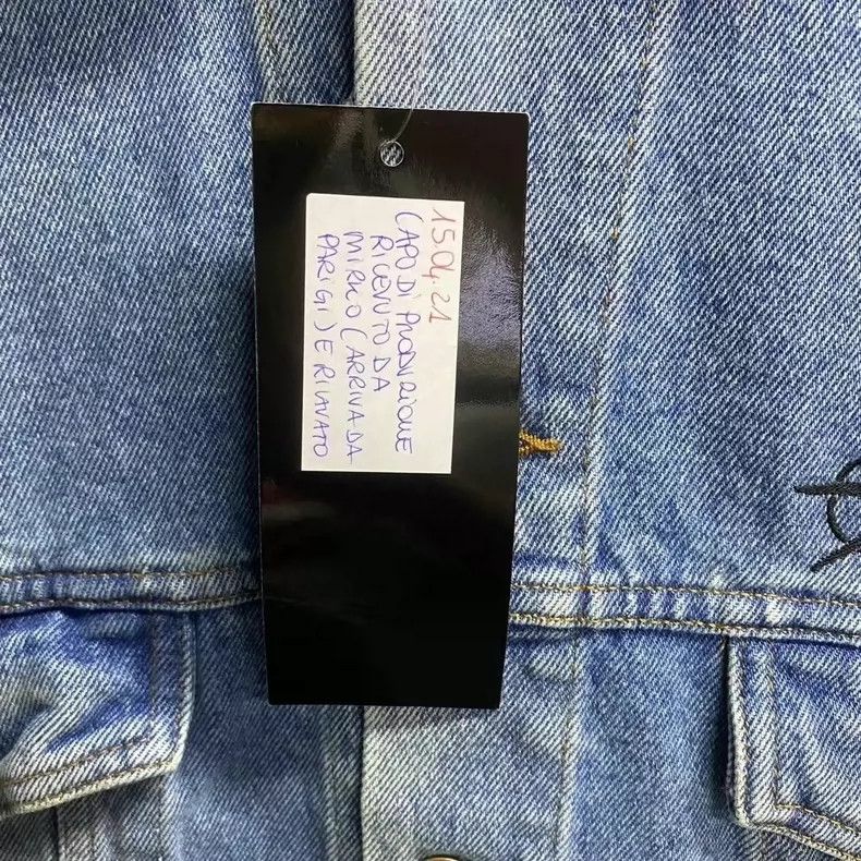 Balenciaga Balenciaga Blue Logo Embroidered Denim Jacket - dmc Size US XS / EU 42 / 0 - 3 Thumbnail