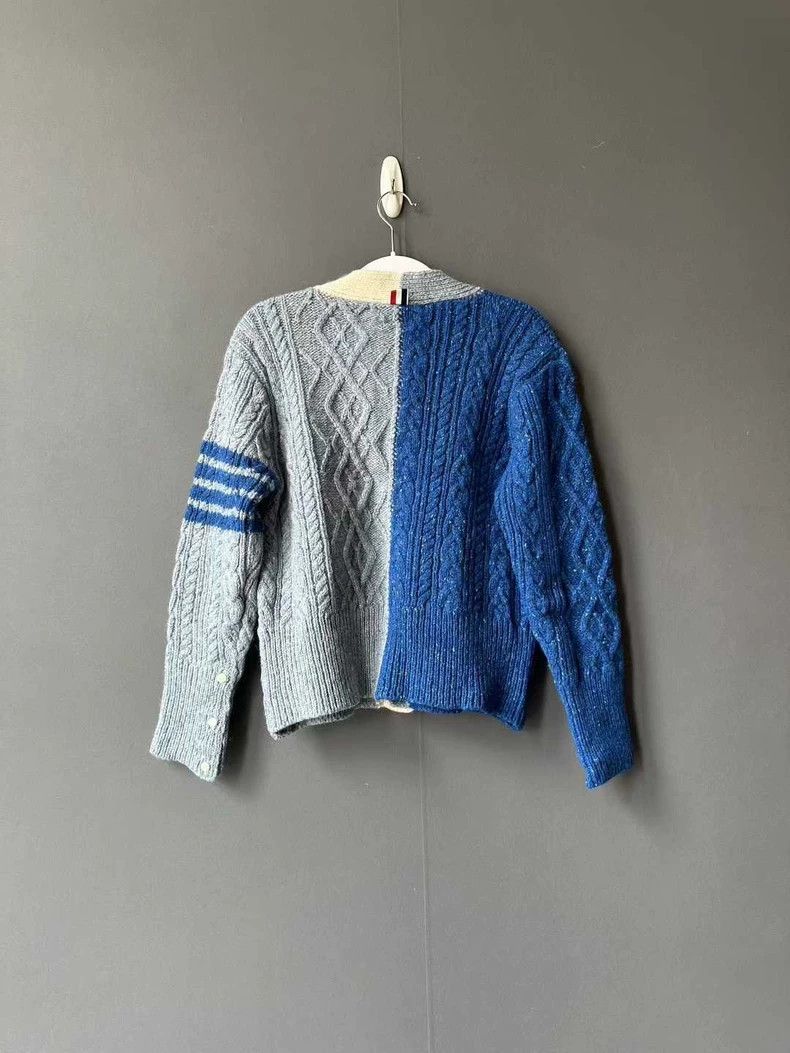 Thom Browne Thom Browne Colorblock Cable Knit Cardigan - dmc Size US M / EU 48-50 / 2 - 2 Thumbnail