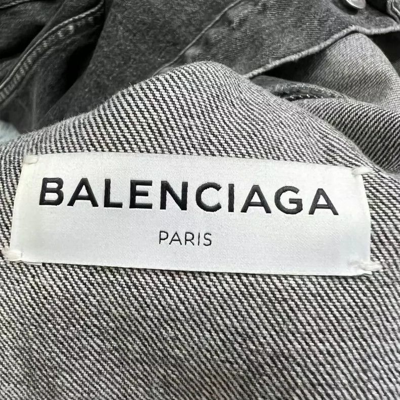 Balenciaga Balenciaga Black Denim Jacket Coat - dmc Size US M / EU 48-50 / 2 - 3 Thumbnail