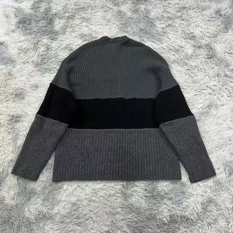 Balenciaga Balenciaga Logo Patchwork Crew Neck Wool Sweater - dmc Size US S / EU 44-46 / 1 - 2 Thumbnail