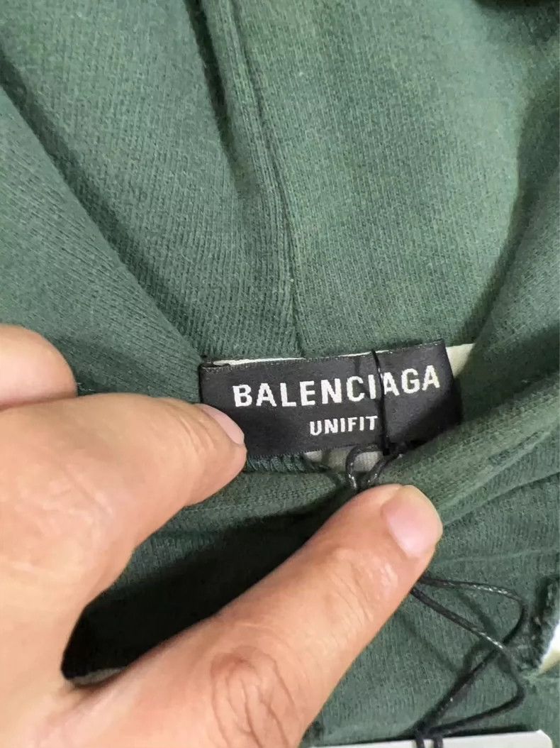 Balenciaga Balenciaga Destroyed Hole Green Hoodie - dmc Size US XS / EU 42 / 0 - 4 Thumbnail