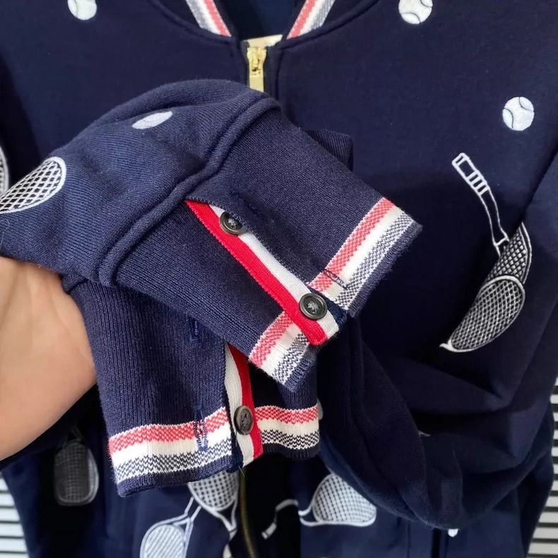 Thom Browne Thom Browne Ace Series Bomber Jacket - dmc Size US L / EU 52-54 / 3 - 7 Thumbnail