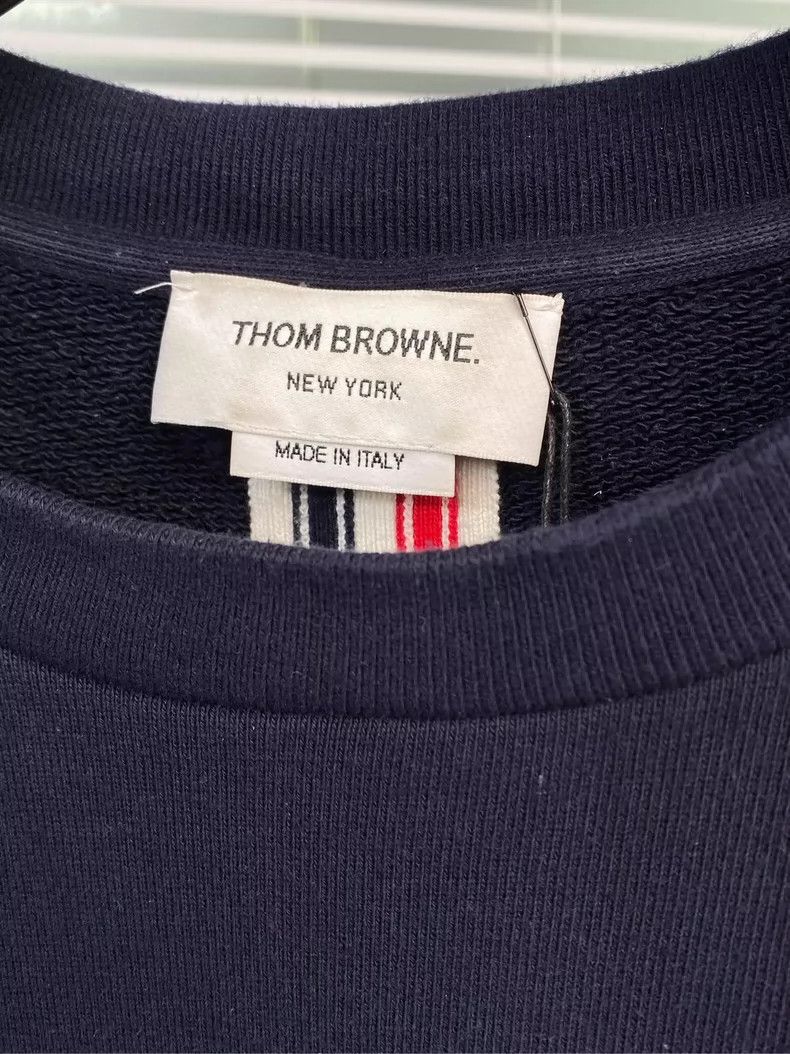Thom Browne Thom Browne Navy Back Stripe Sweatshirt - dmc Size US L / EU 52-54 / 3 - 4 Thumbnail