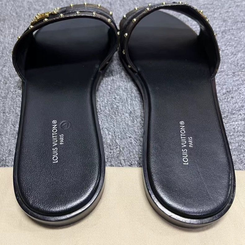 Louis Vuitton Louis Vuitton Brown Slide Sandals - dmc Size US 5.5 / EU 38 - 3 Thumbnail