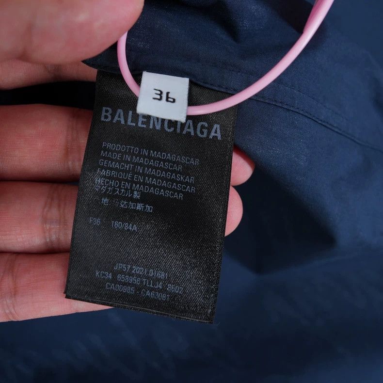 Balenciaga Balenciaga Blue Script Print Shirt - dmc Size US M / EU 48-50 / 2 - 4 Thumbnail