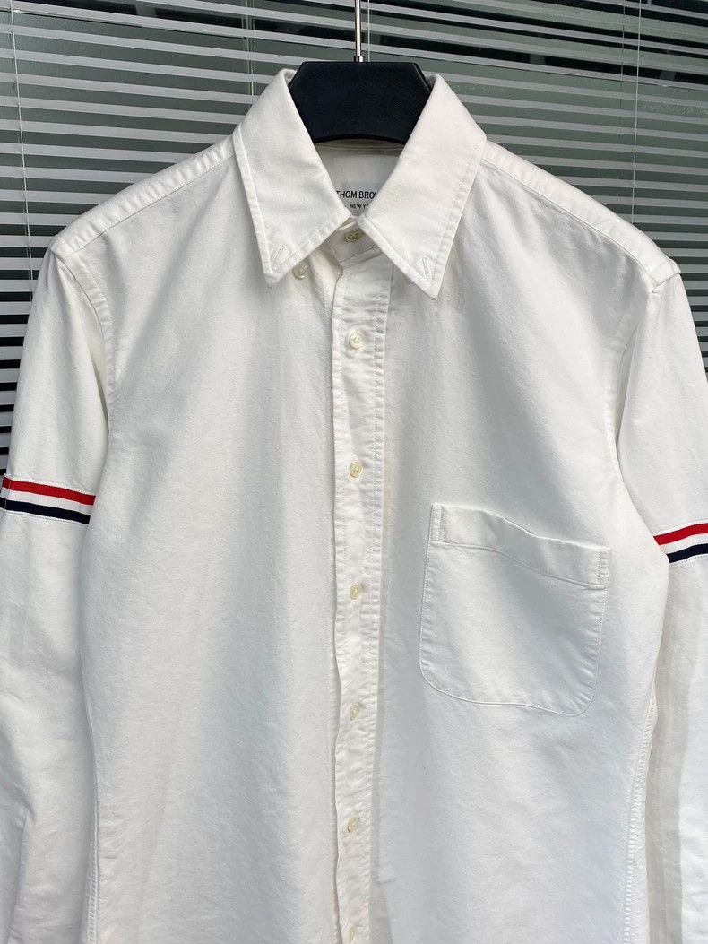 Thom Browne Thom Browne White Long Sleeve Shirt - dmc Size US S / EU 44-46 / 1 - 7 Thumbnail