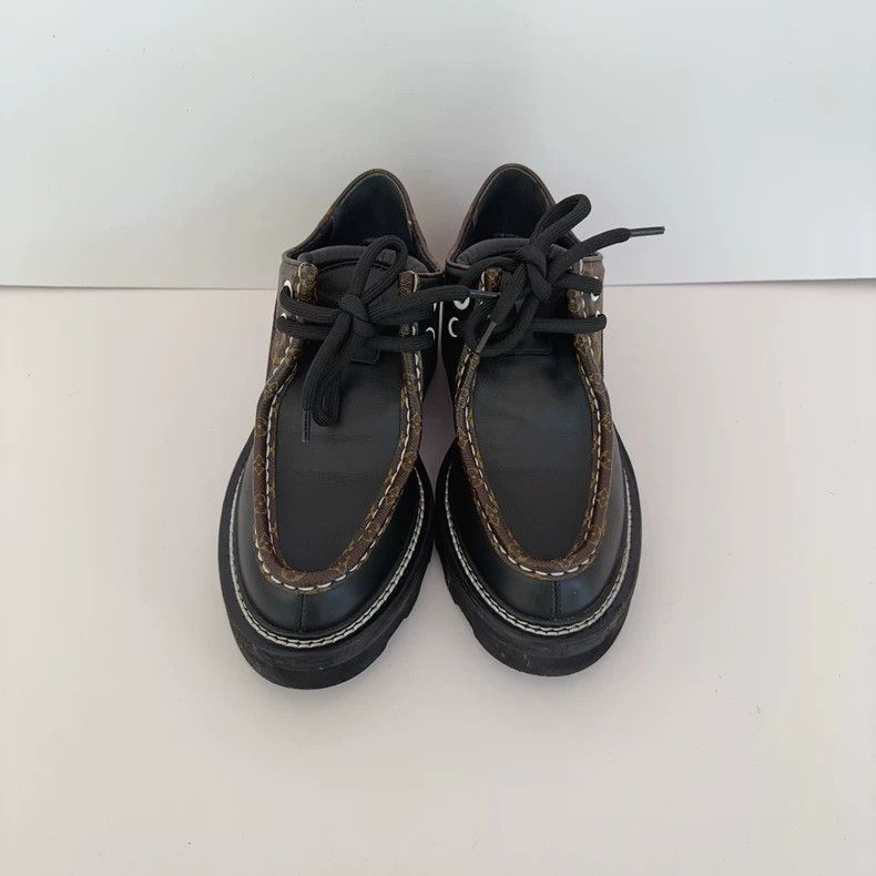 Louis Vuitton Louis Vuitton Beaubourg Platform Derby Shoes - dmc Size US 7.5 / EU 40-41 - 2 Thumbnail