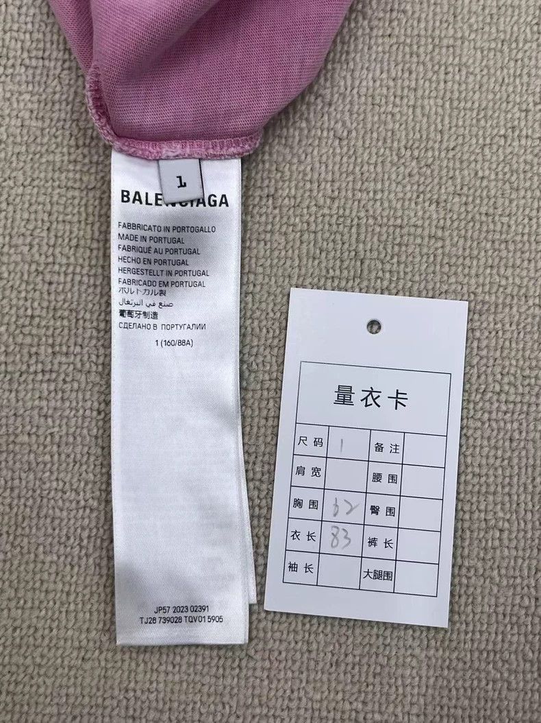 Balenciaga Balenciaga Pink Letter Print Short Sleeve T-shirt - dmc Size US M / EU 48-50 / 2 - 4 Thumbnail