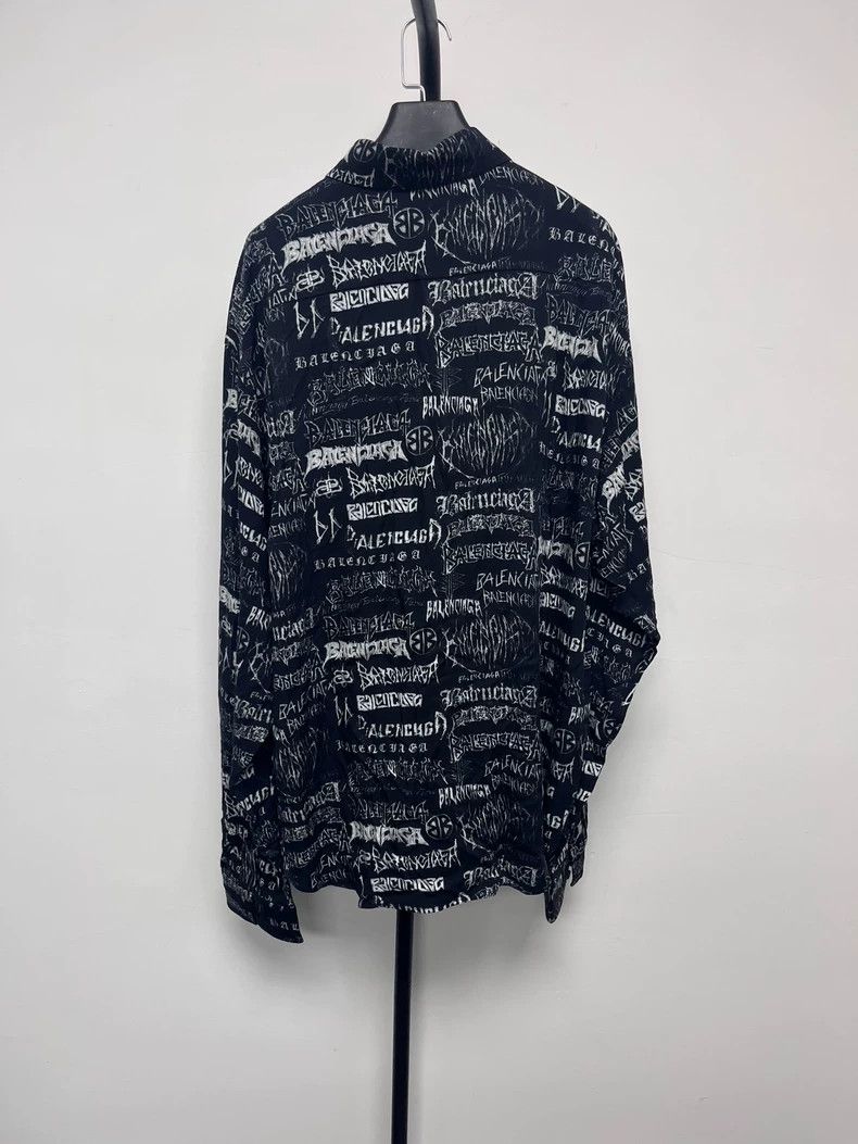 Balenciaga Balenciaga Dragon Graffiti Print Shirt Jacket - dmc Size US M / EU 48-50 / 2 - 2 Thumbnail