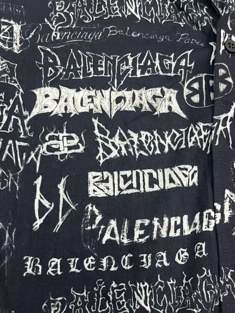 Balenciaga Balenciaga Dragon Graffiti Print Shirt Jacket - dmc Size US M / EU 48-50 / 2 - 3 Thumbnail