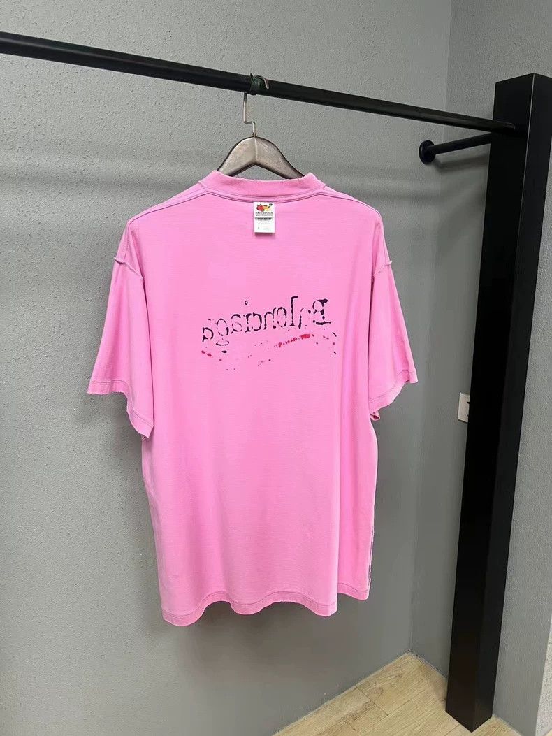 Balenciaga Balenciaga Pink Coca-Cola Short Sleeve Tee - dmc Size US M / EU 48-50 / 2 - 2 Thumbnail